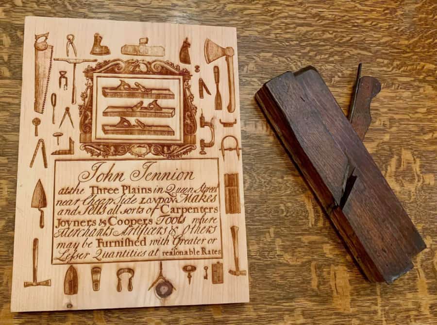 John Jennion Plane with wooden laser engraving