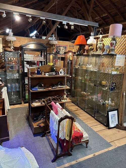 Cookstown Antique Market - The Glastonbury Glass House booth