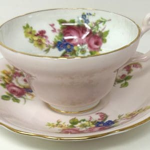 Foley Bone China Cup and Saucer - Pink Tones