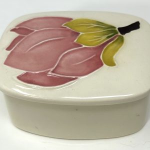 Moorcroft Trinket Box - Magnolia on Cream