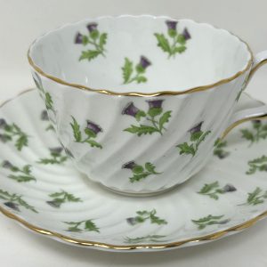 Aynsley Scotch Thistle Cup & Saucer