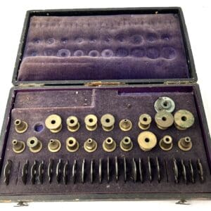 Box of Early Topping Lathe Accessories